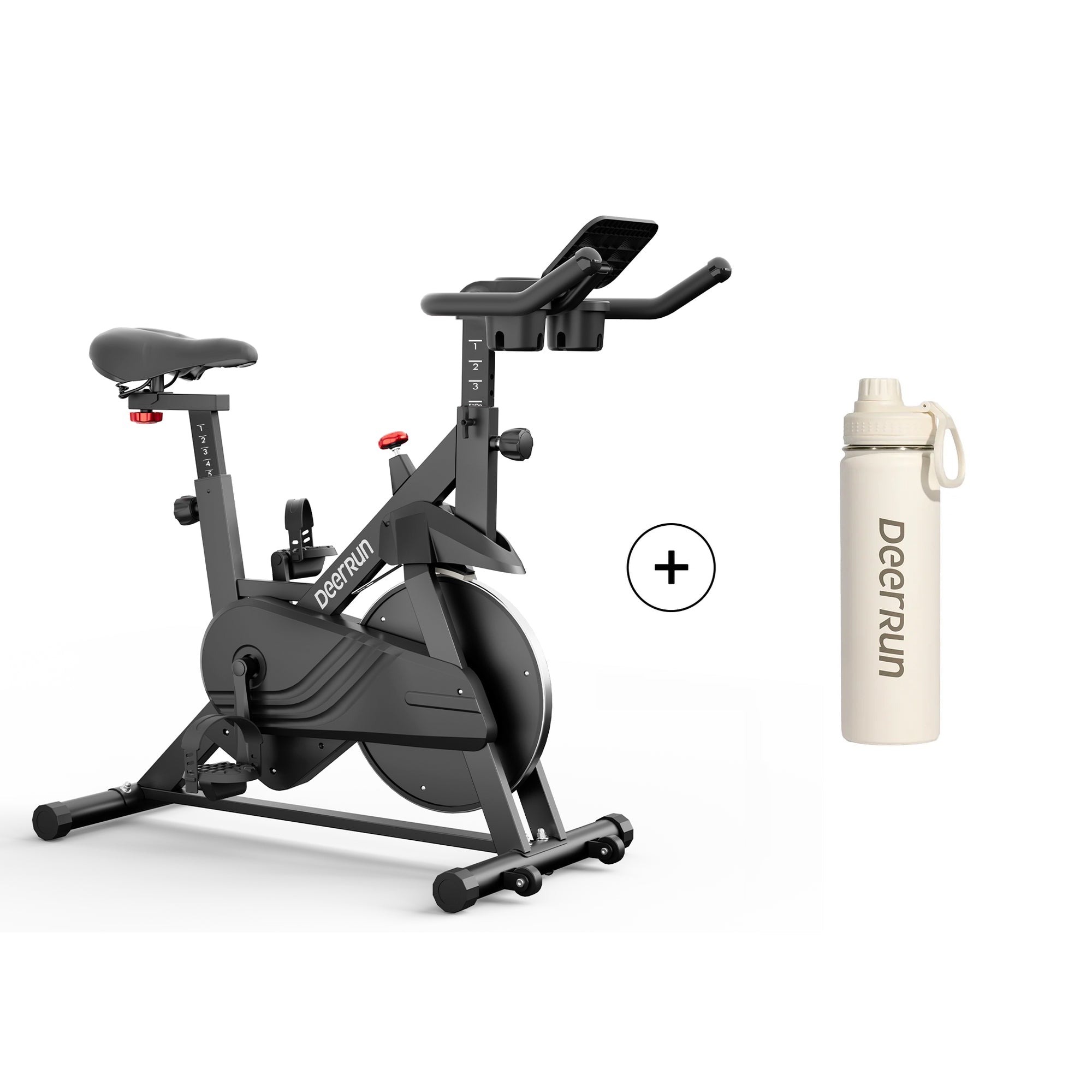 DeerRun S500 Indoor Adjustable Magnetic Resistance Silent Belt Smart Cycling Bike with PitPat App