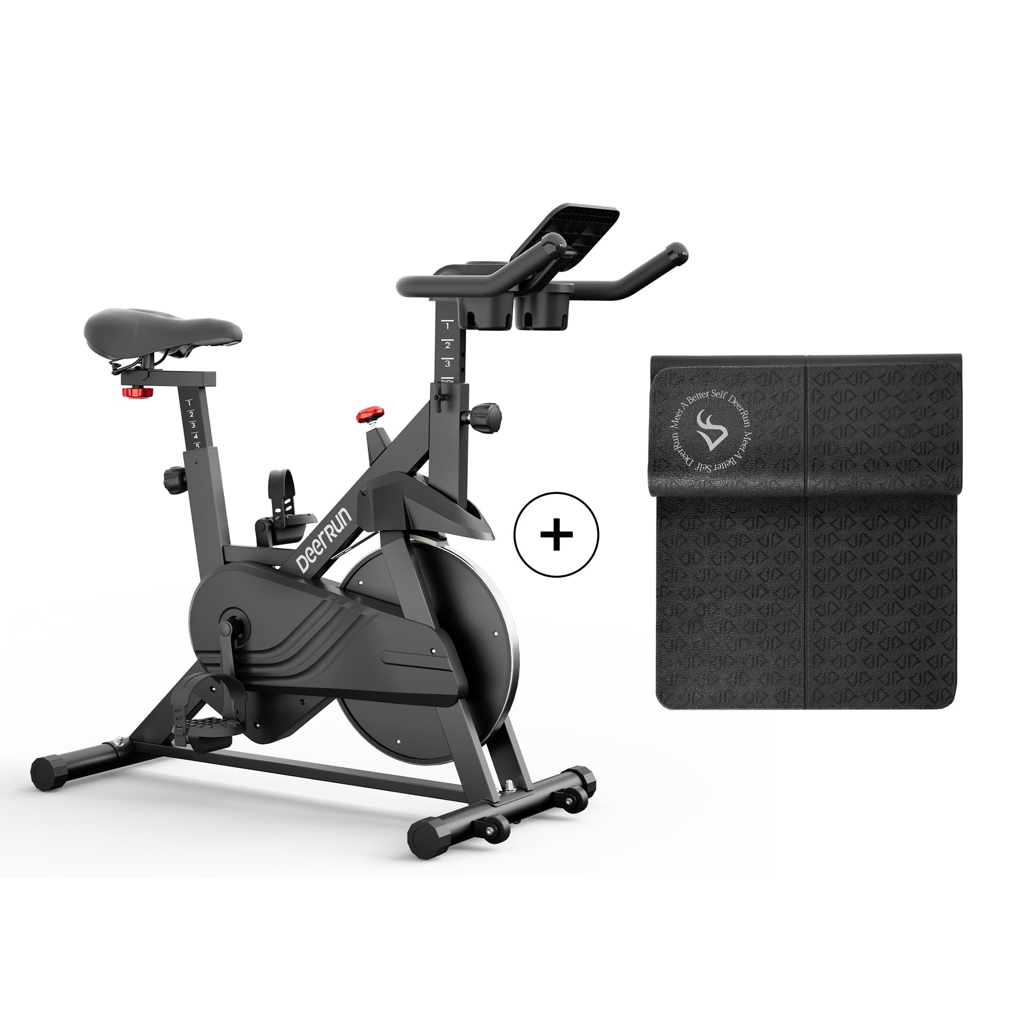 DeerRun S500 Indoor Adjustable Magnetic Resistance Silent Belt Smart Cycling Bike with PitPat App