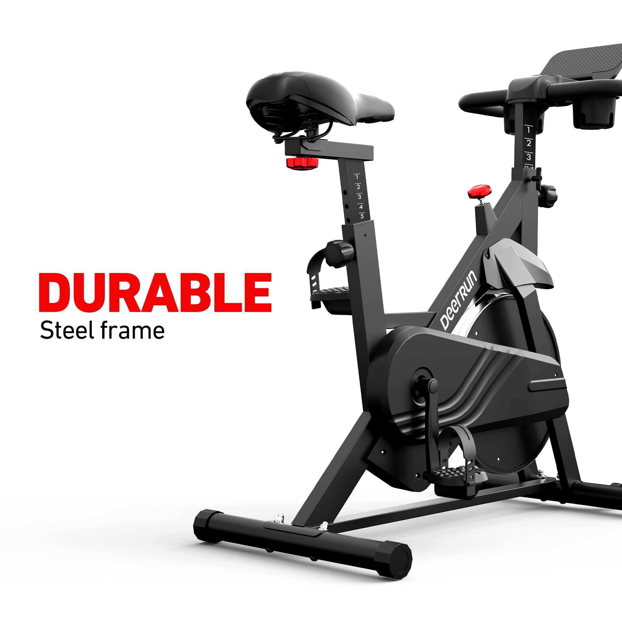DeerRun S500 Indoor Adjustable Magnetic Resistance Silent Belt Smart Cycling Bike with PitPat App
