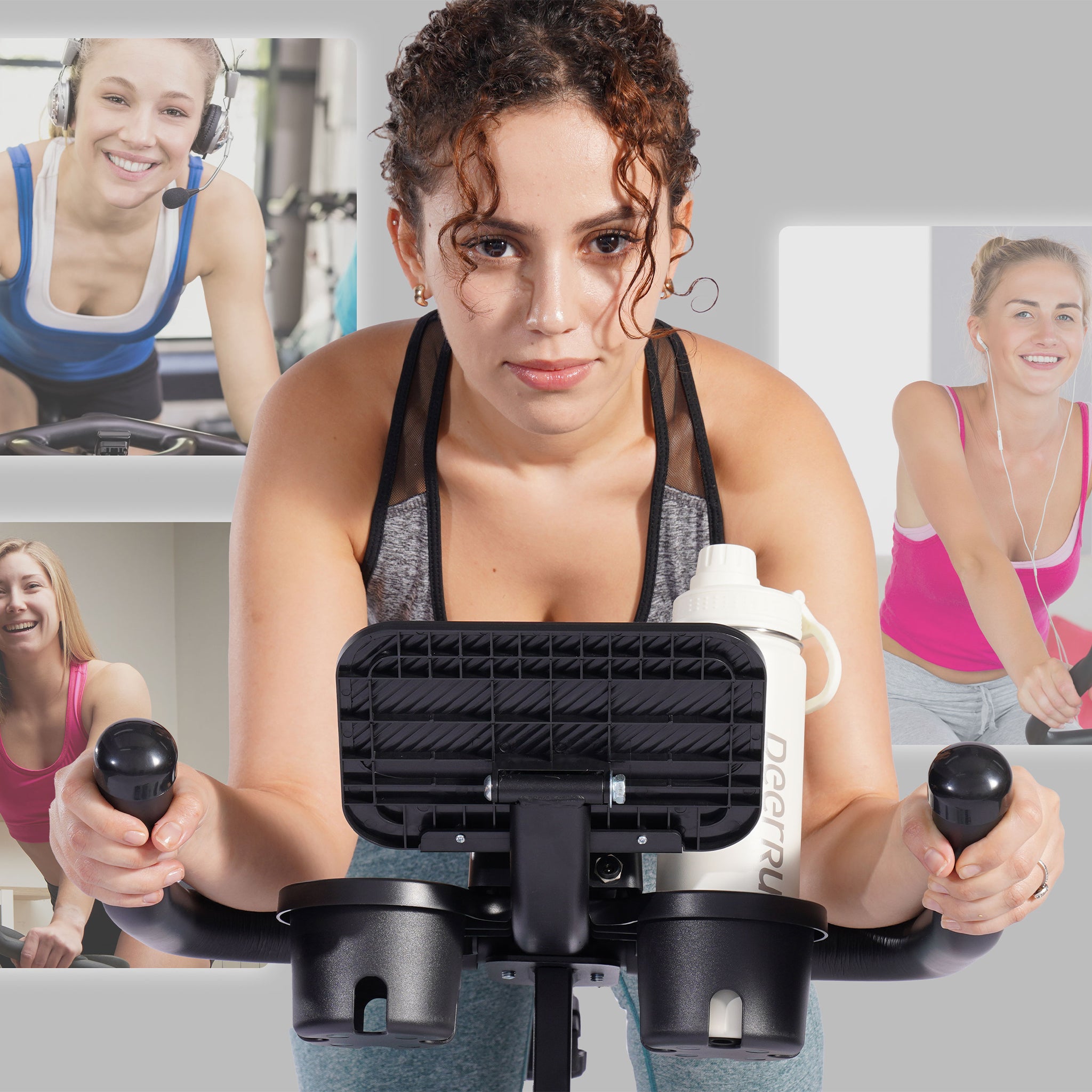 DeerRun S500 Indoor Adjustable Magnetic Resistance Silent Belt Smart Cycling Bike with PitPat App