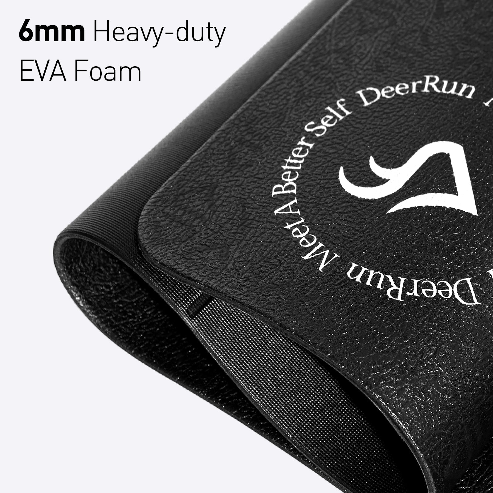 DeerRun® Glory Mat in 6MM Signature PVC, Higher Density Foldable Bike & Treadmill Mat