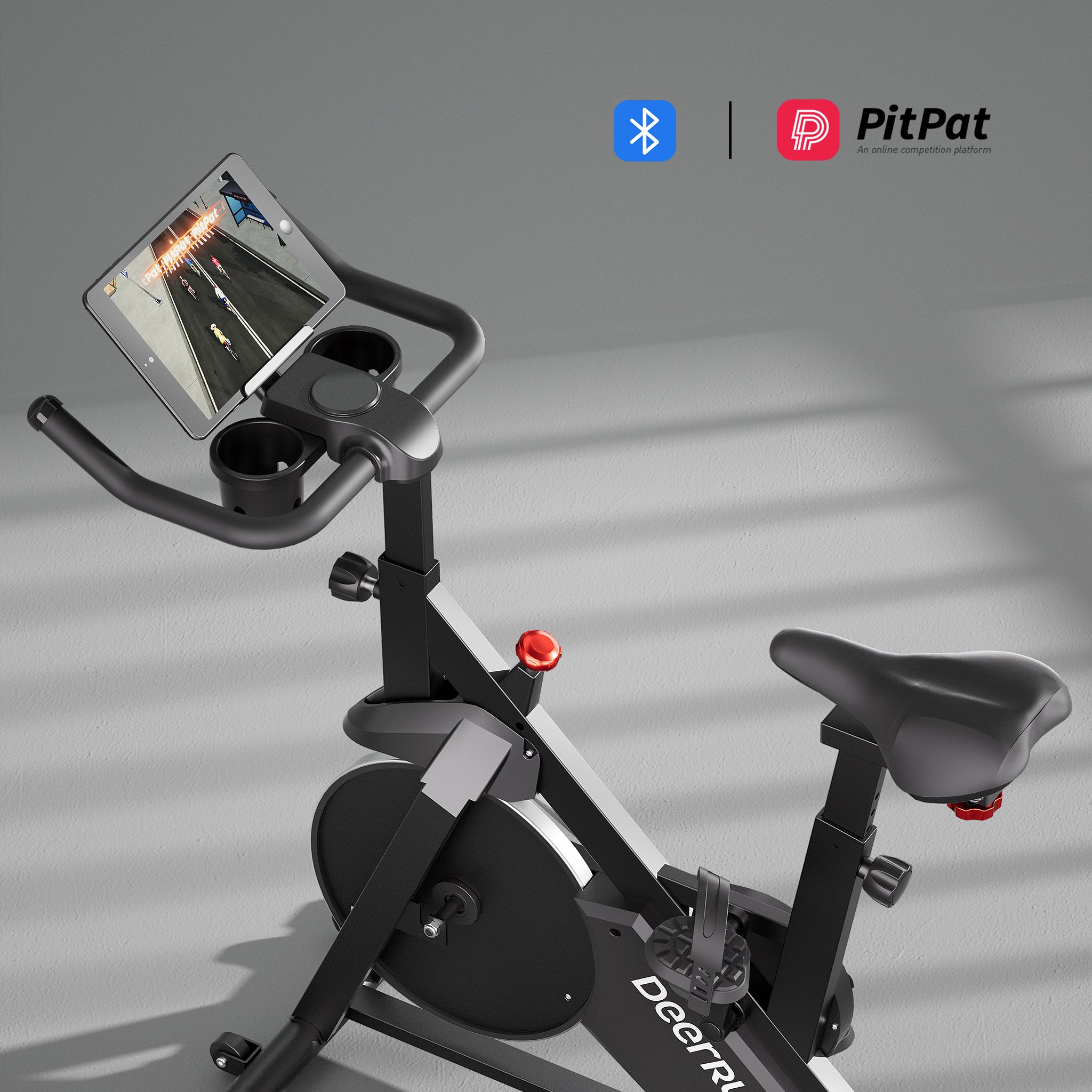 DeerRun S500 Indoor Adjustable Magnetic Resistance Silent Belt Smart Cycling Bike with PitPat App