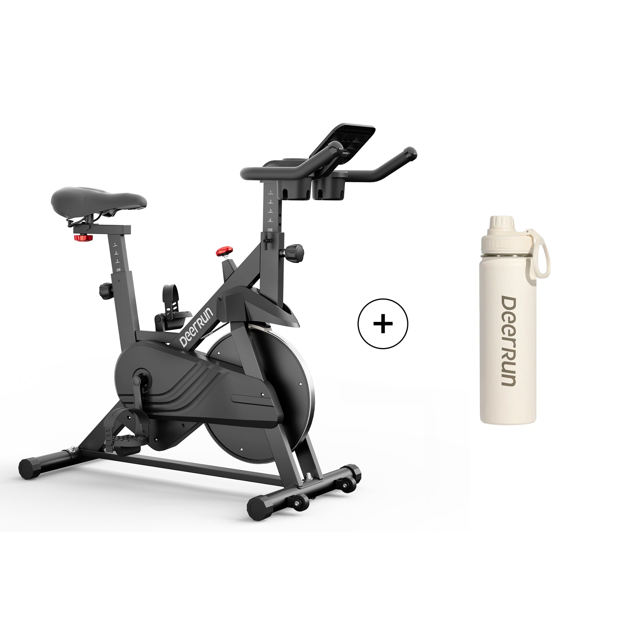 DeerRun S500 Indoor Adjustable Magnetic Resistance Silent Belt Smart Cycling Bike with PitPat App