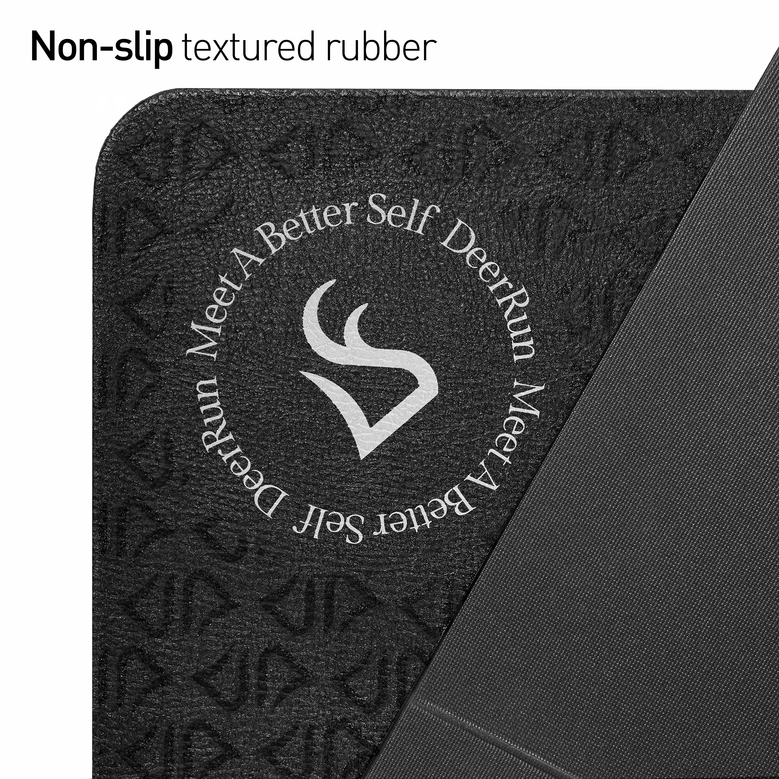 DeerRun® Glory Mat in 6MM Signature PVC, Higher Density Foldable Bike & Treadmill Mat