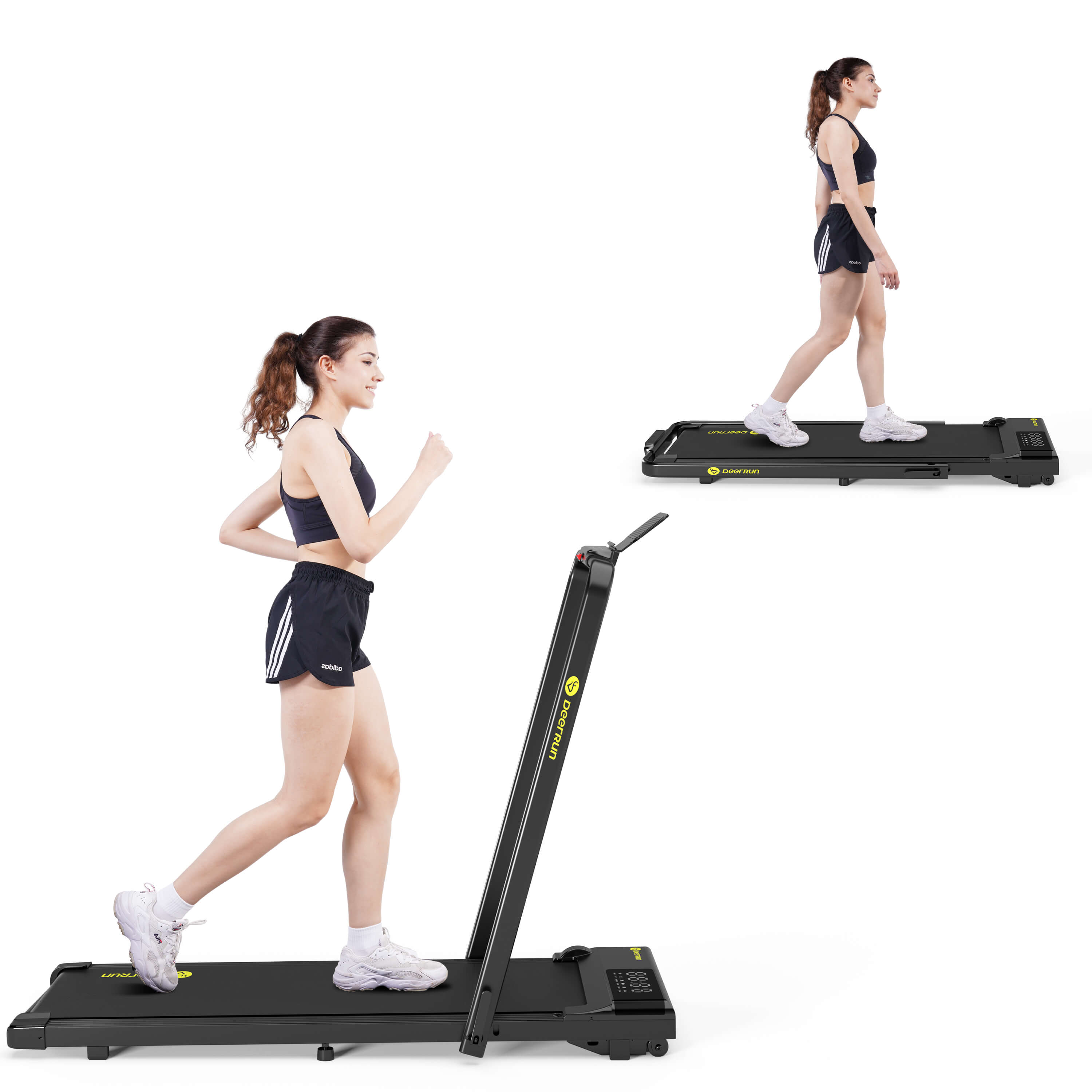 DeerRun A5 Pro Smart 2-in-1 Folding WalkingPad with Handrail