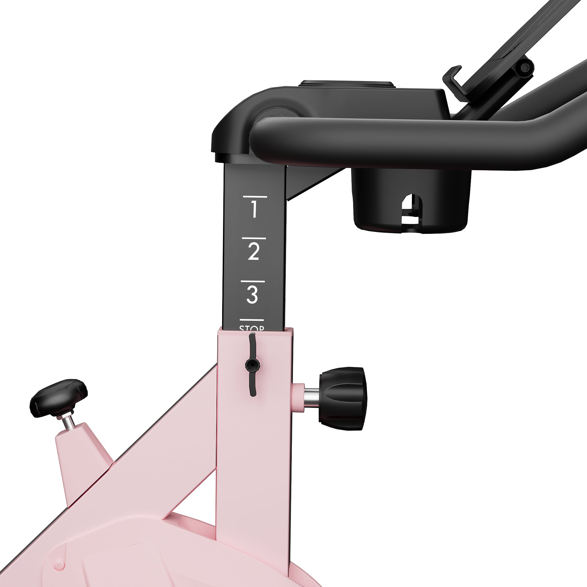 DeerRun S500 Indoor Adjustable Magnetic Resistance Silent Belt Smart Cycling Bike with PitPat App - Pink