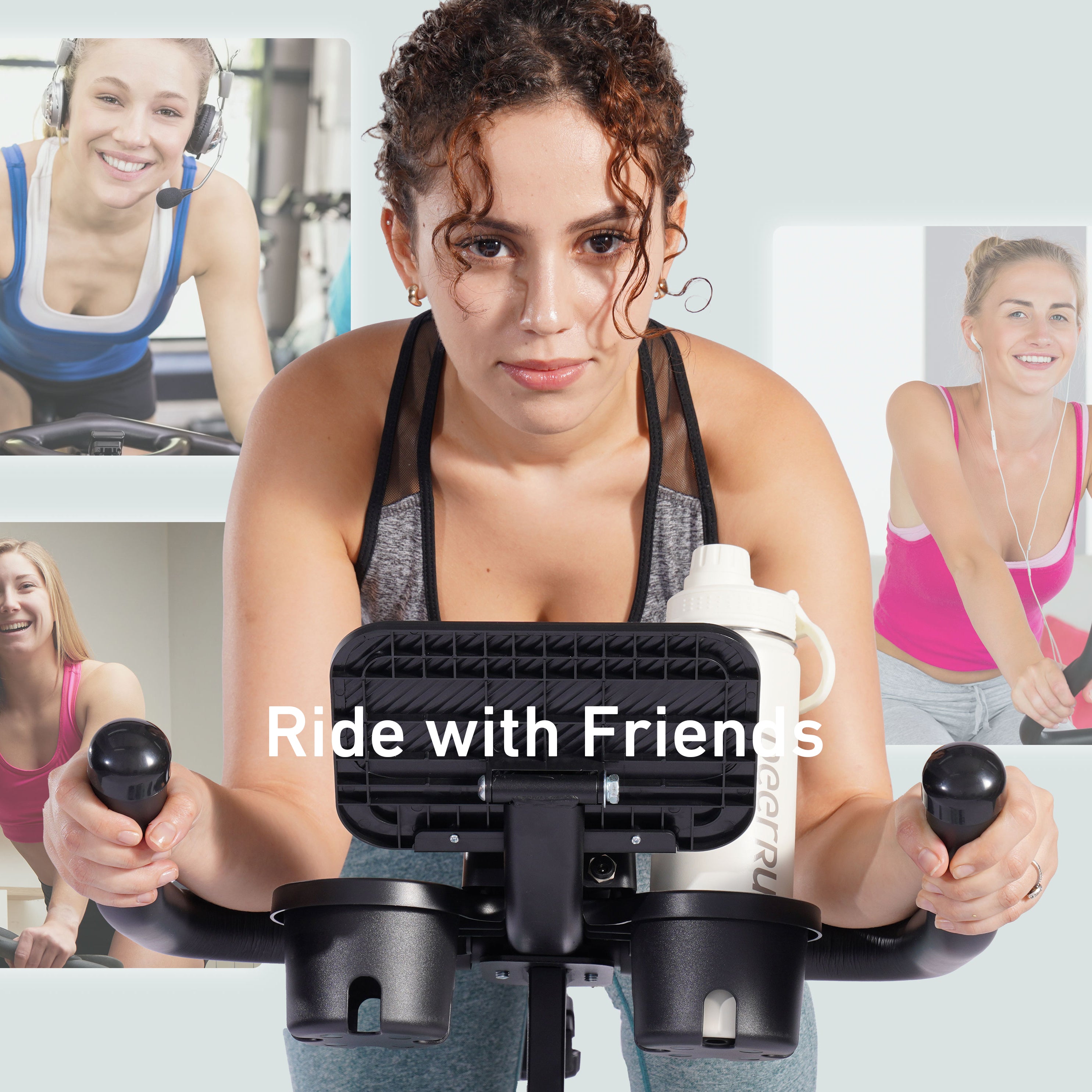 DeerRun S500 Indoor Adjustable Magnetic Resistance Silent Belt Smart Cycling Bike with PitPat App