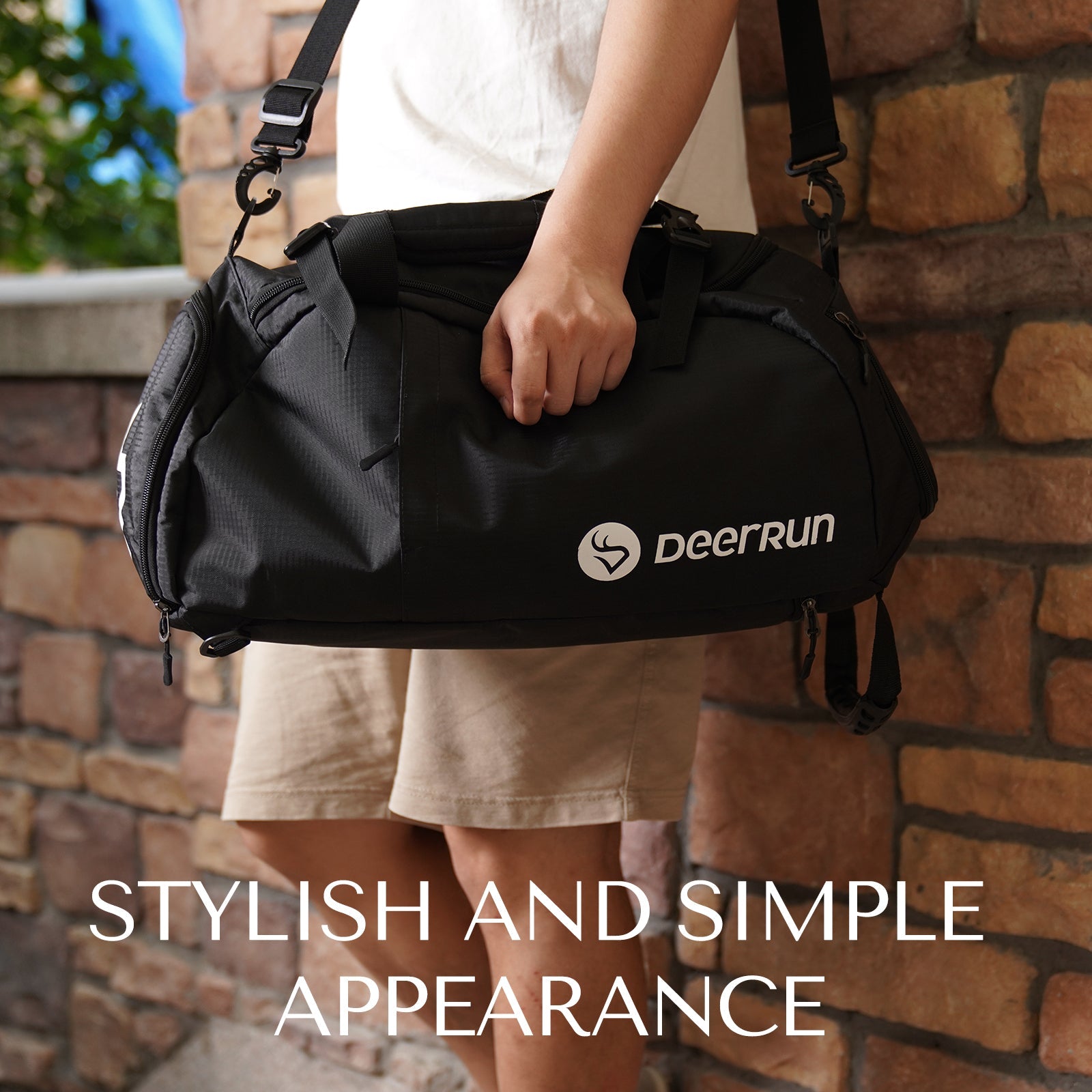 DeerRun® Ultimate Gym Bag with Water Resistant Pouch