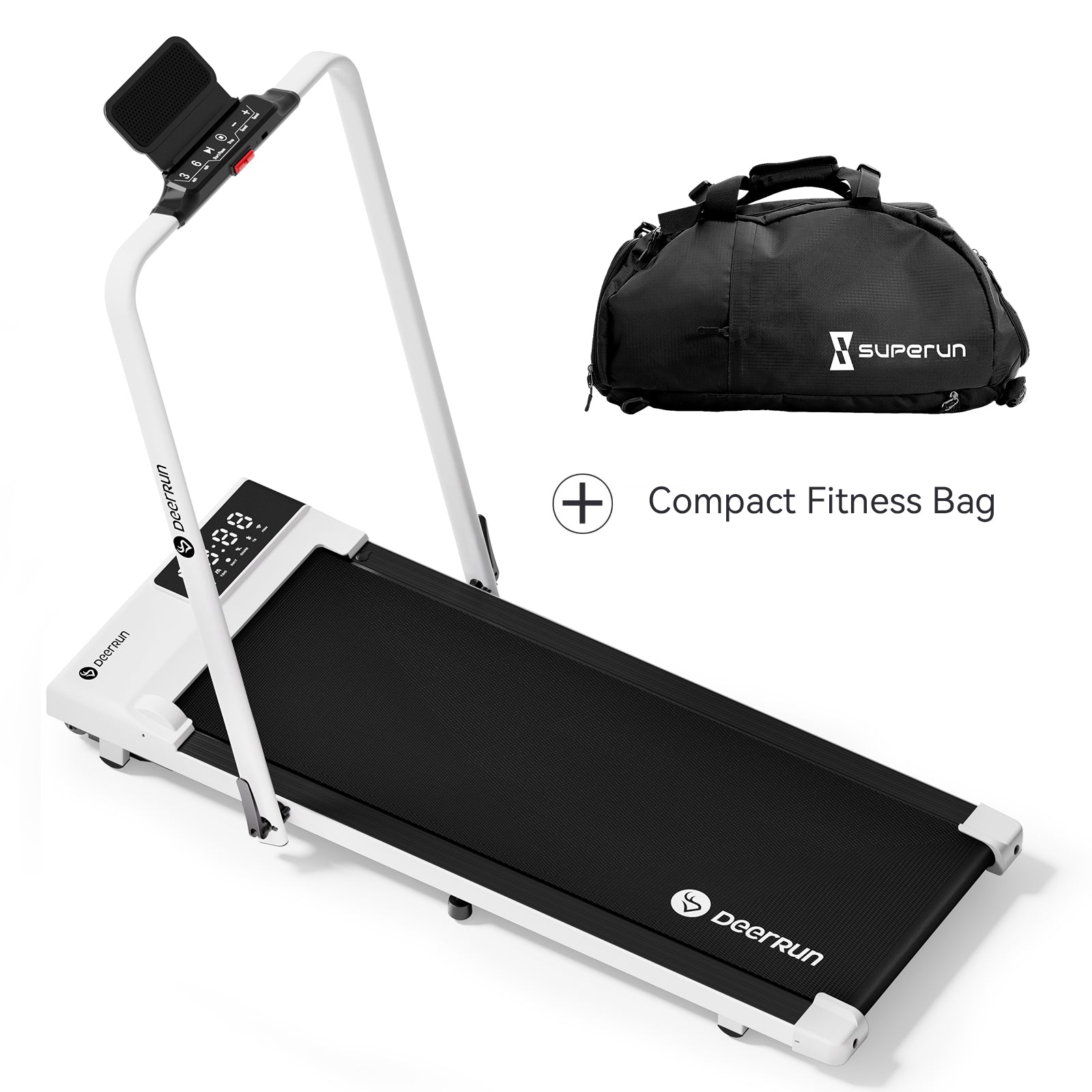 DeerRun A5 Pro Smart 2 in 1 Folding Treadmill White