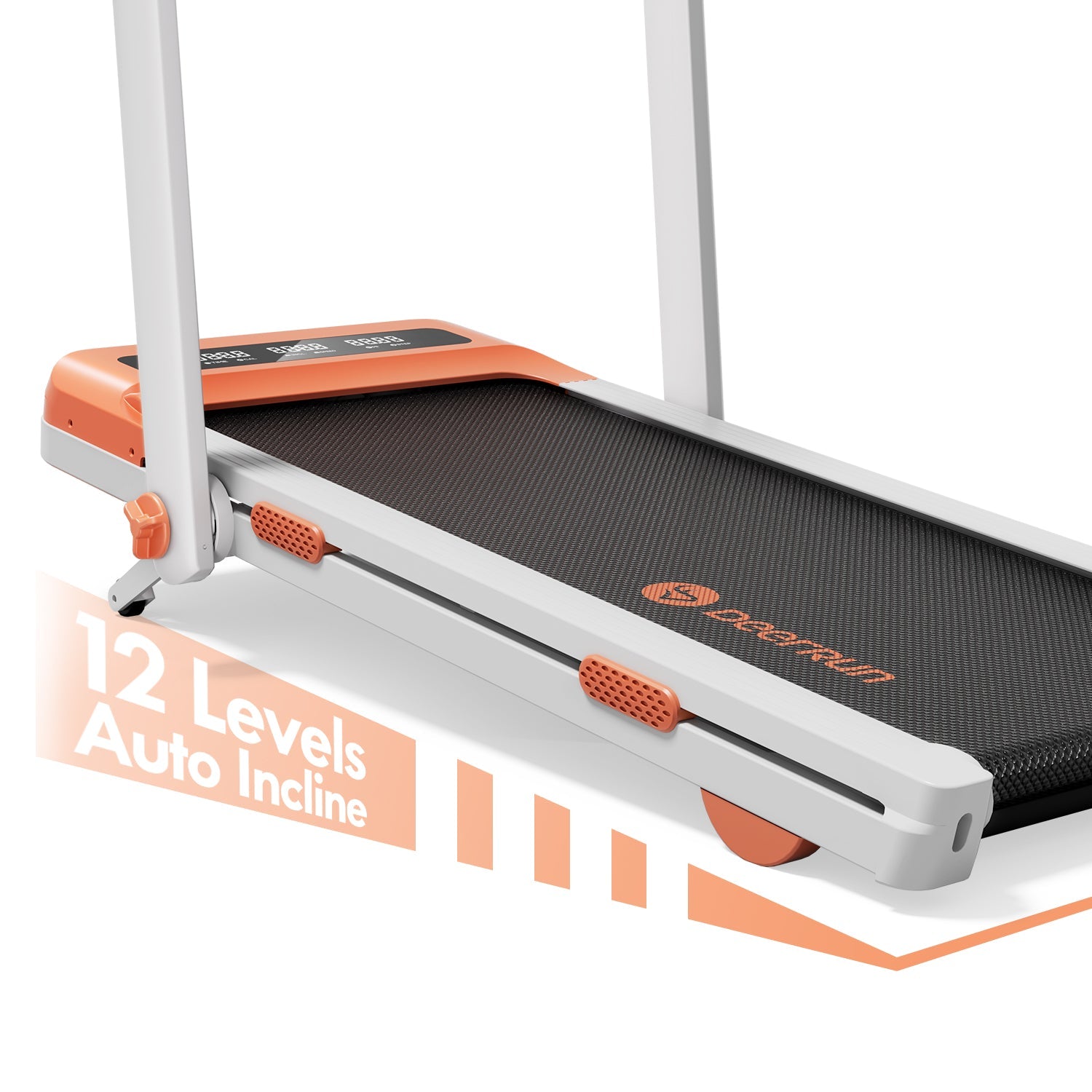 DeerRun Z10 Pro Smart 2 in 1 Foldable Treadmill with Remote Control, 12% Auto Incline